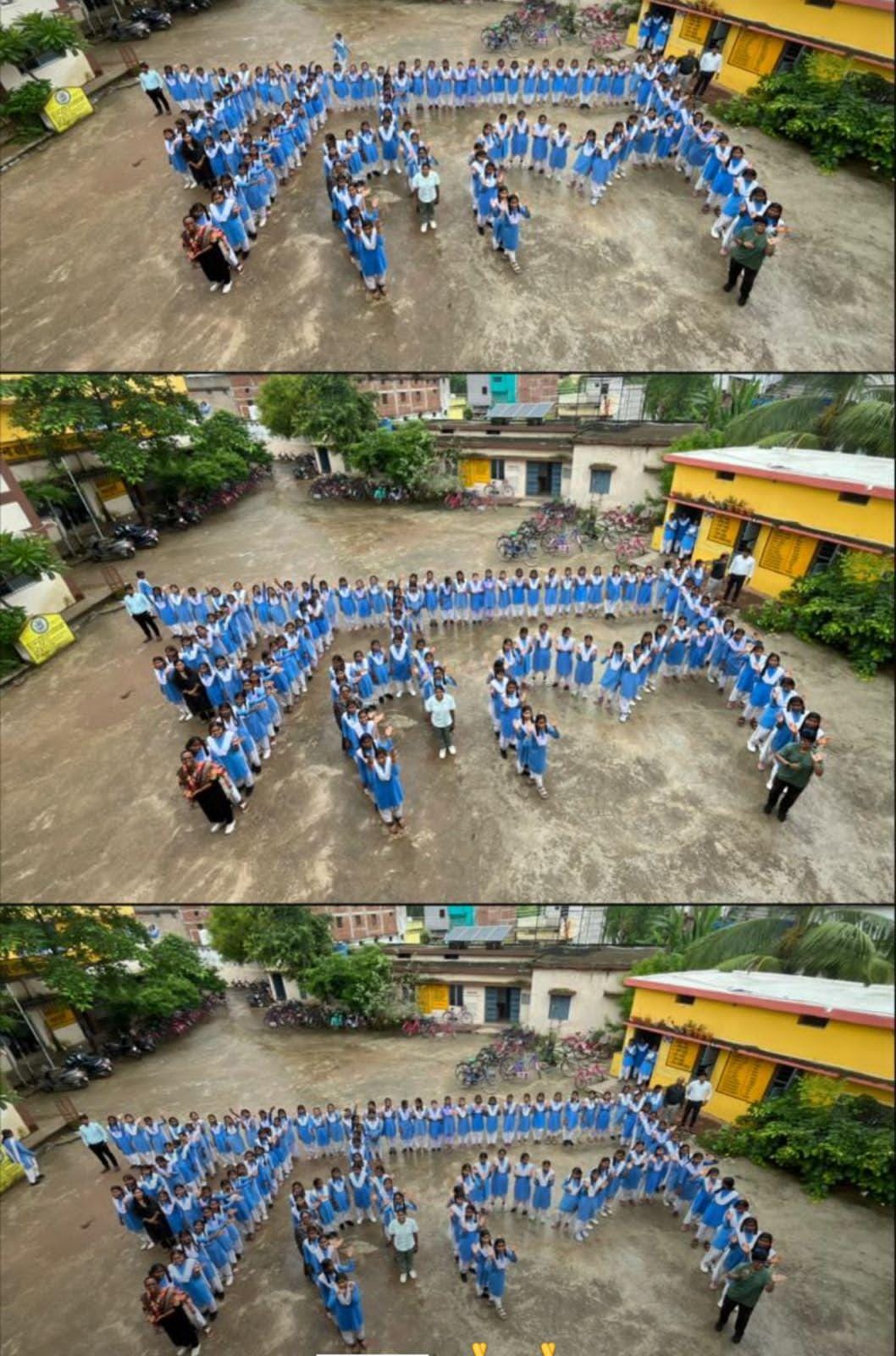 मुंगेली पुलिस का ‘‘पहल’’ अभियान : 11 स्कूलों के 5000 विद्यार्थियों ने बनाया मानव श्रृंखला, दी साइबर जागरूकता की सीख
