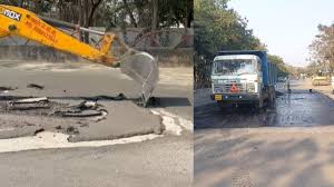 राजधानी रायपुर में महज एक साल के भीतर ही करोड़ों रुपये की लागत से बनी सड़क उखड़ने लगी, गुणवत्ता पर उठे सवाल 