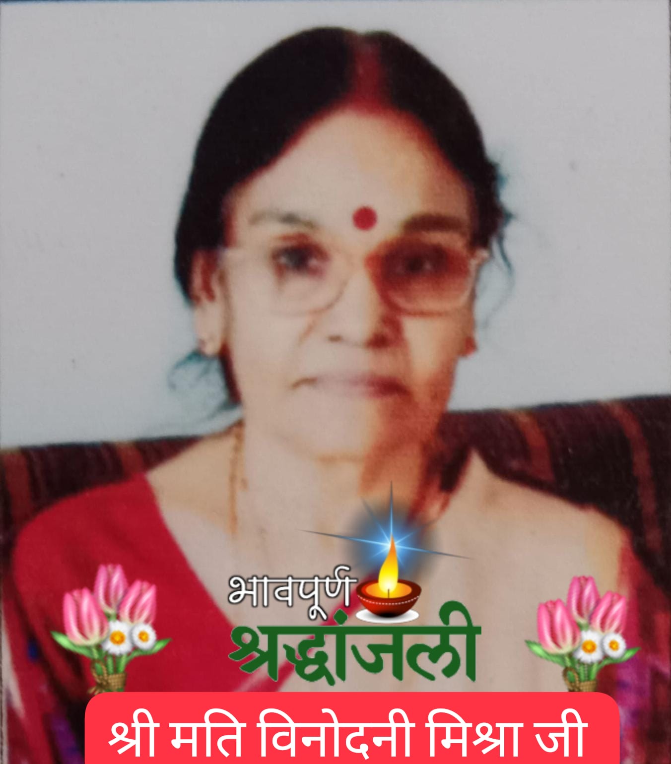 छत्तीसगढ़ राज्य महिला आयोग की प्रथम अध्यक्ष विनोदिनी मिश्रा का निधन