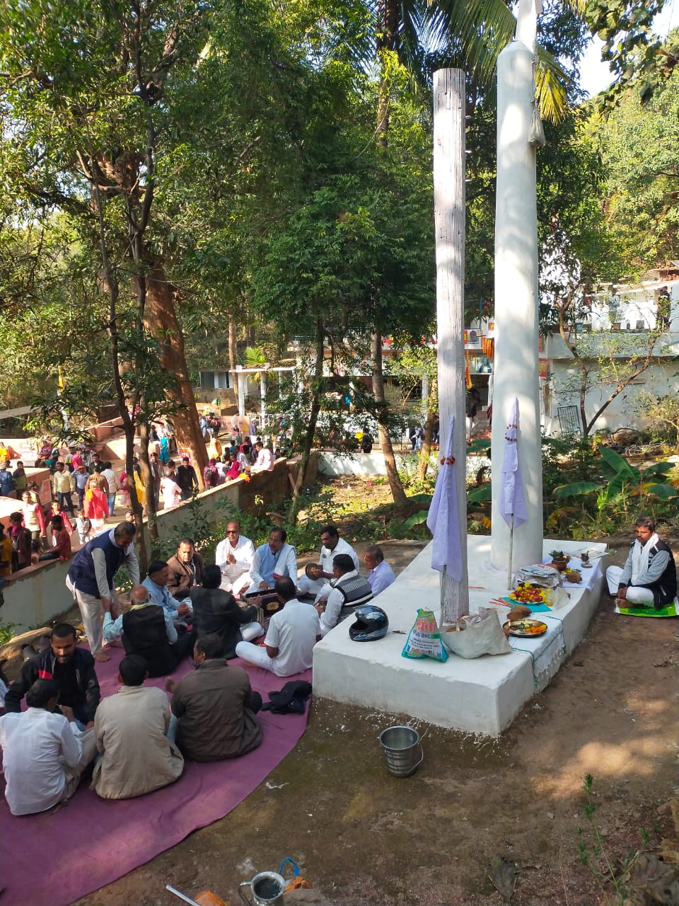 तुरतुरिया मेले में जैतखाम पर पालो चढावा