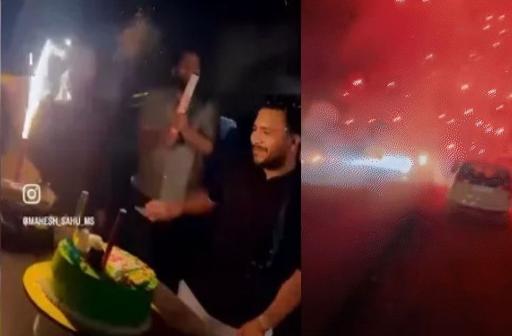 बीच सड़क बर्थडे सेलिब्रेशन युवकों को पड़ा भारी, पुलिस ने 7 को किया गिरफ्तार
