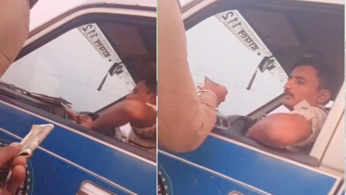 डायल 112 गाड़ी में रिश्वत लेते पुलिसकर्मी का वीडियो वायरल, व्यवस्था पर उठे सवाल
