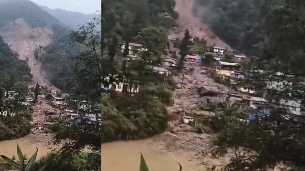 रात में अचानक पहाड़ से आया मलबा और देखते ही देखते मच गई तबाही! सिक्किम के रिंबी में खौफनाक लैंडस्लाइड