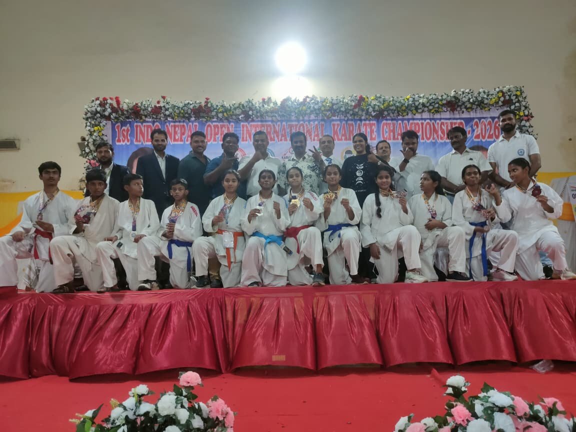प्रथम इंडो नेपाल कराते प्रतियोगिता में कवर्धा के खिलाड़ियों ने जीते 53 पदक
